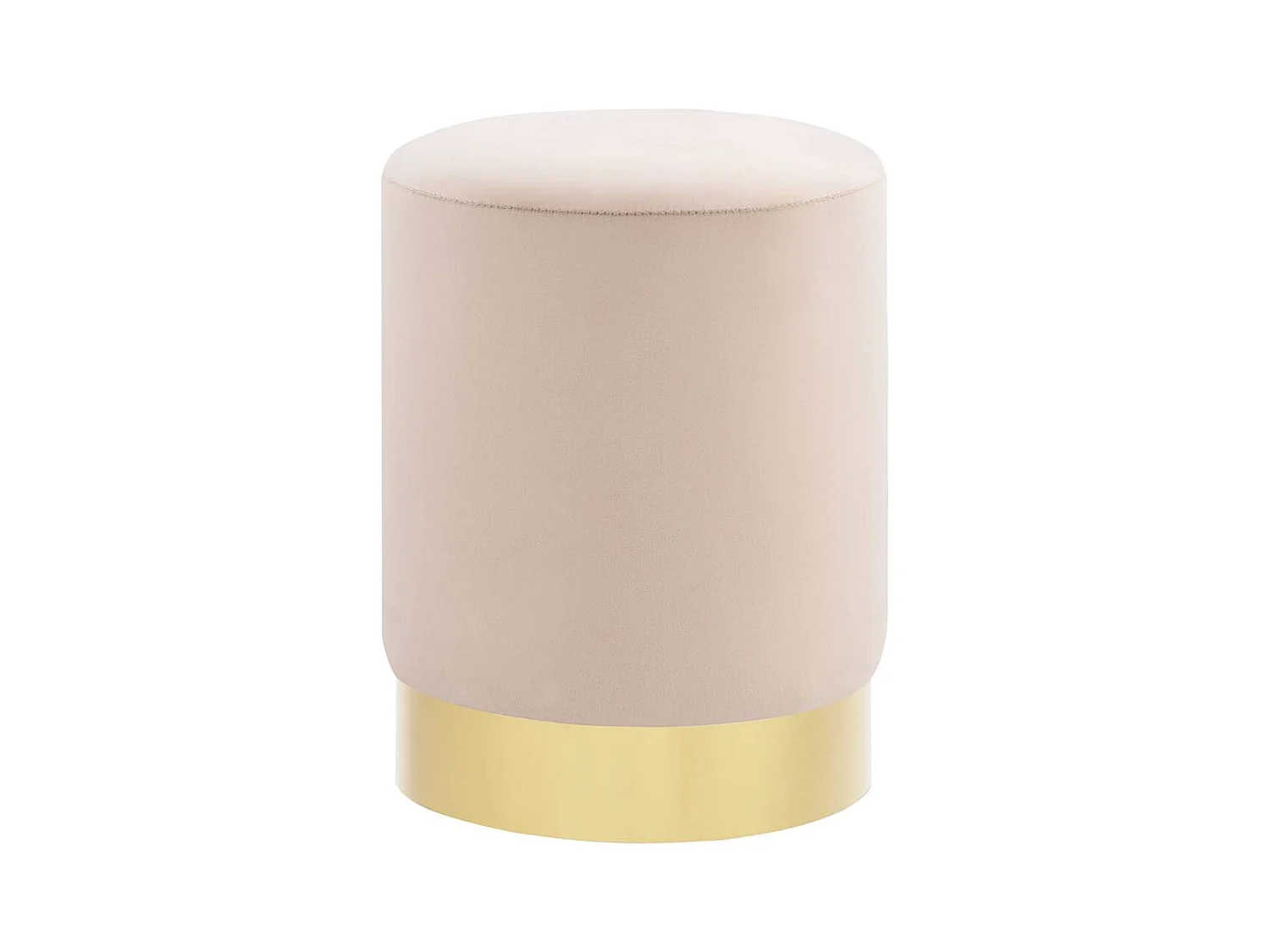 Tabouret assise pouf design métal argentée 28 x 28 x 36 cm DEC026293