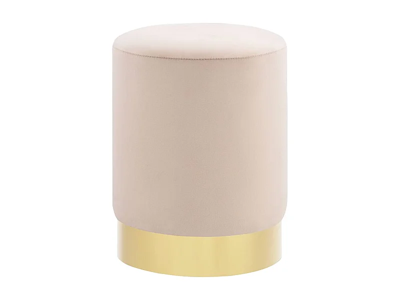 Tabouret assise pouf design métal argentée 28 x 28 x 36 cm DEC026293