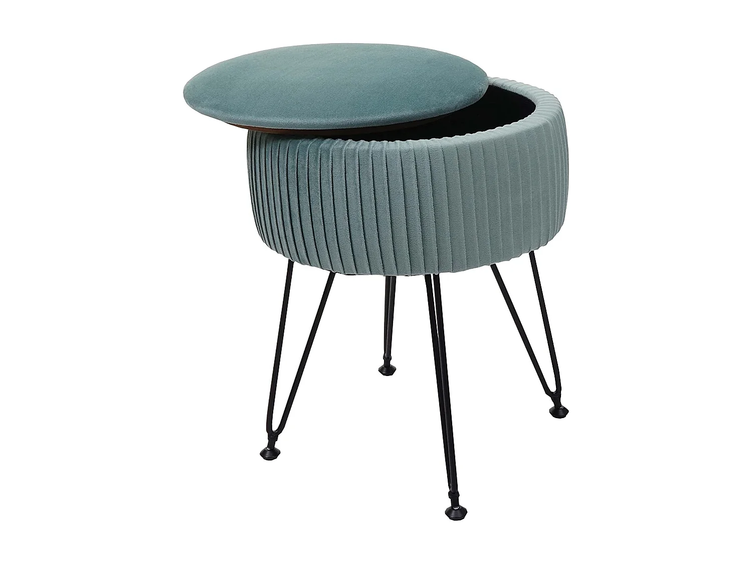Tabouret avec compartiment de noire 33 x 33 x 42 cm TABO04015