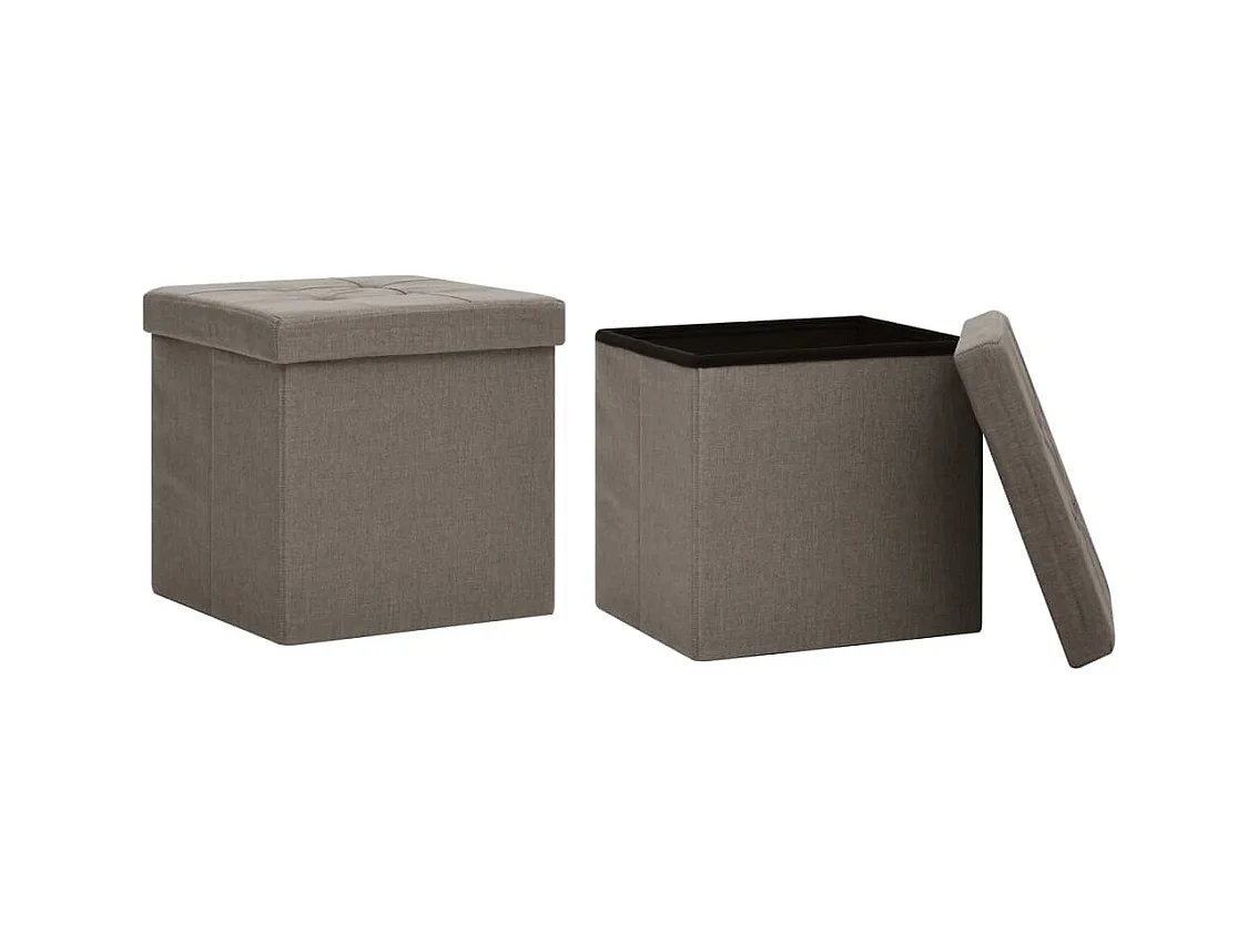 Lot de 2 tabouret tissu 38 x 38 x 38 cm DEC026398