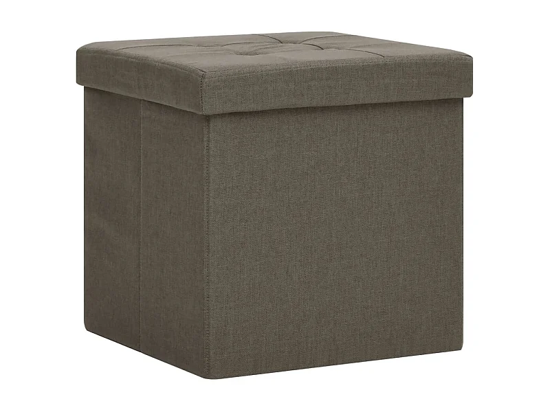 Tabouret assise pouf de effet bois marron 38 x 38 x 38 cm DEC026349