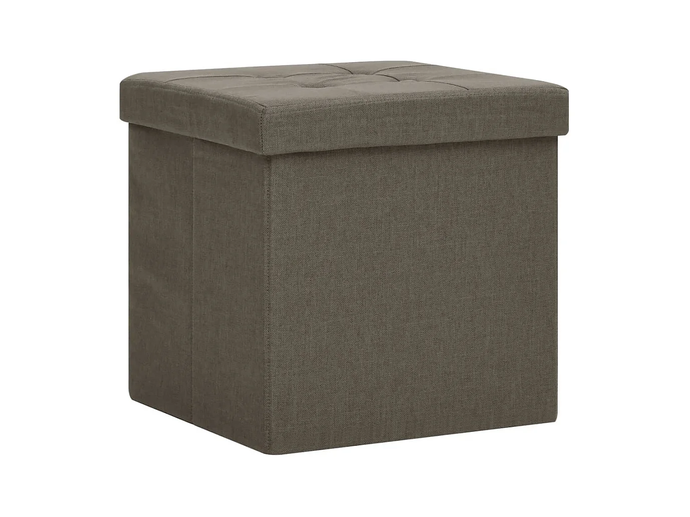 Tabouret assise pouf de effet bois marron 38 x 38 x 38 cm DEC026349