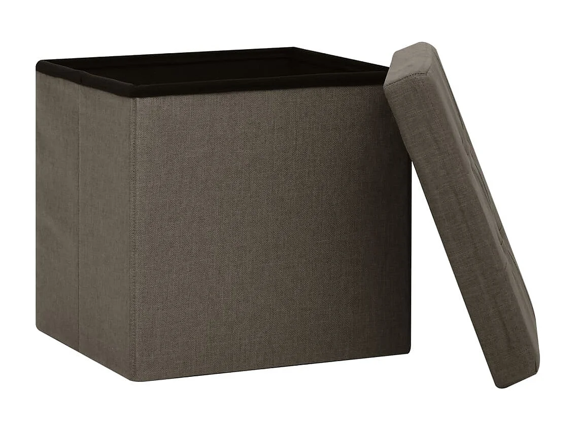 Tabouret assise pouf de effet bois marron 38 x 38 x 38 cm DEC026349