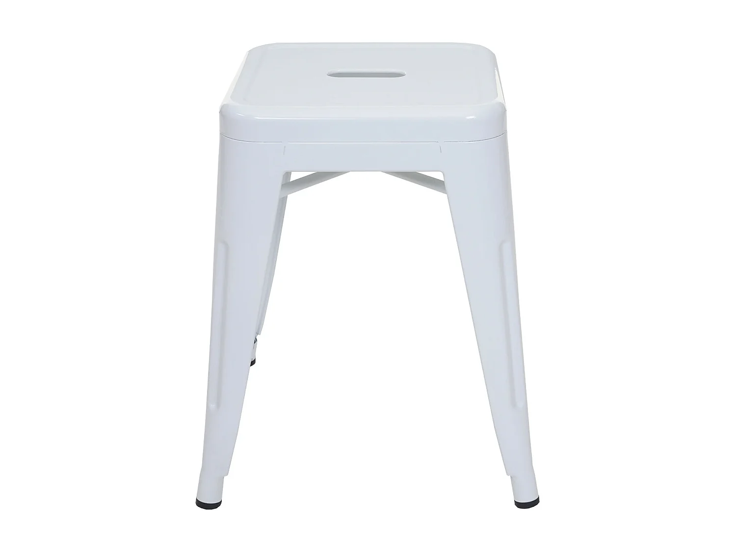 Lot de 4 tabourets métal blanche 42 x 42 x 85 cm 04_0007583