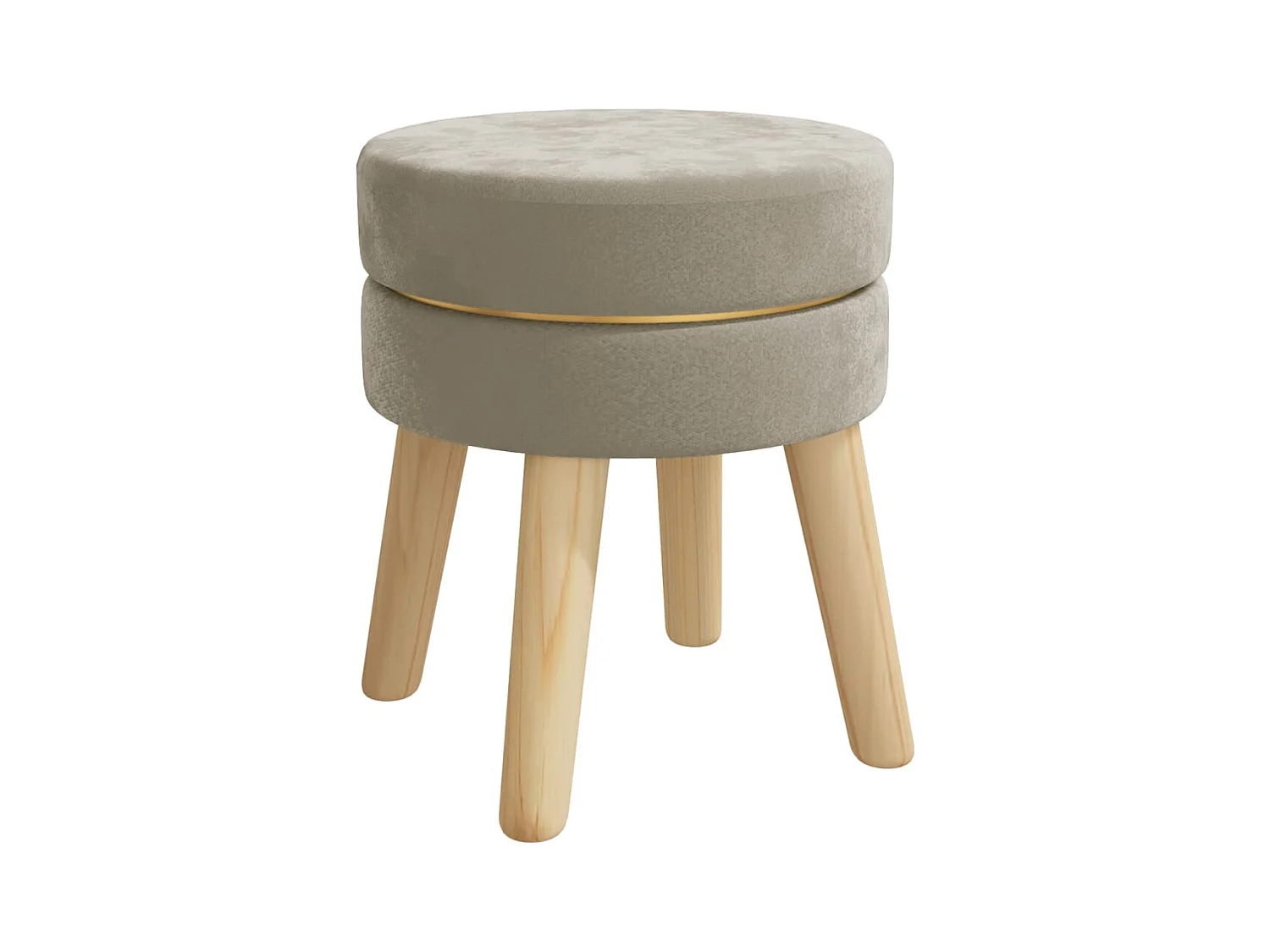 Tabouret assise ronde en bois marron 35 x 35 x 34.5 cm DEC026373