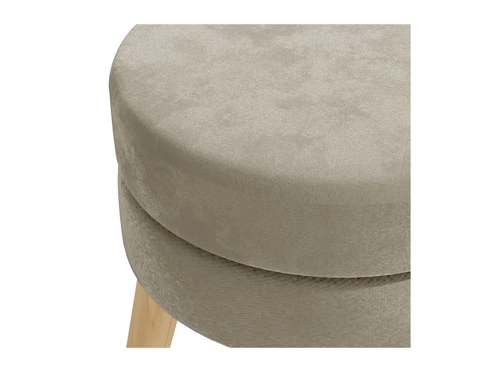 Tabouret assise ronde en bois marron 35 x 35 x 34.5 cm DEC026373