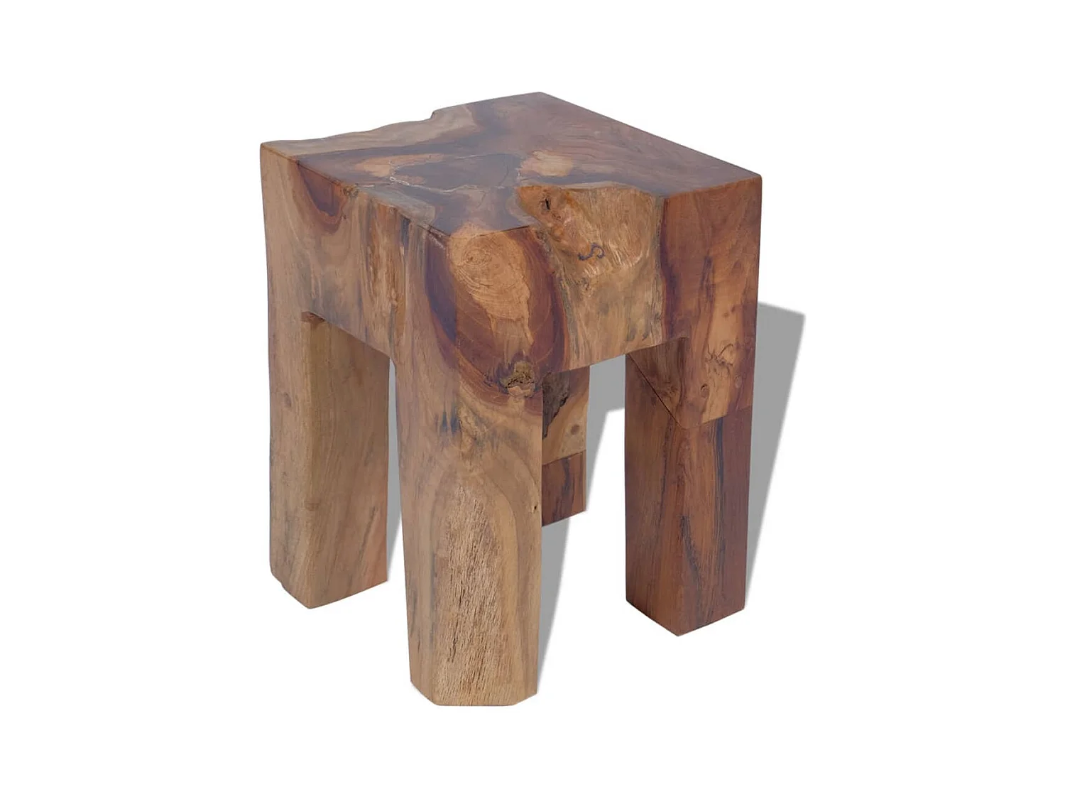 Tabouret assise support plantes bois marron 30 x 30 x 40 cm DEC026337