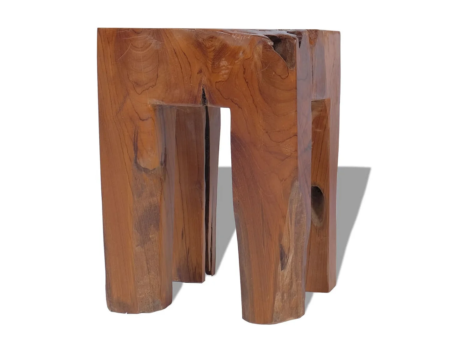 Tabouret assise support plantes bois marron 30 x 30 x 40 cm DEC026337