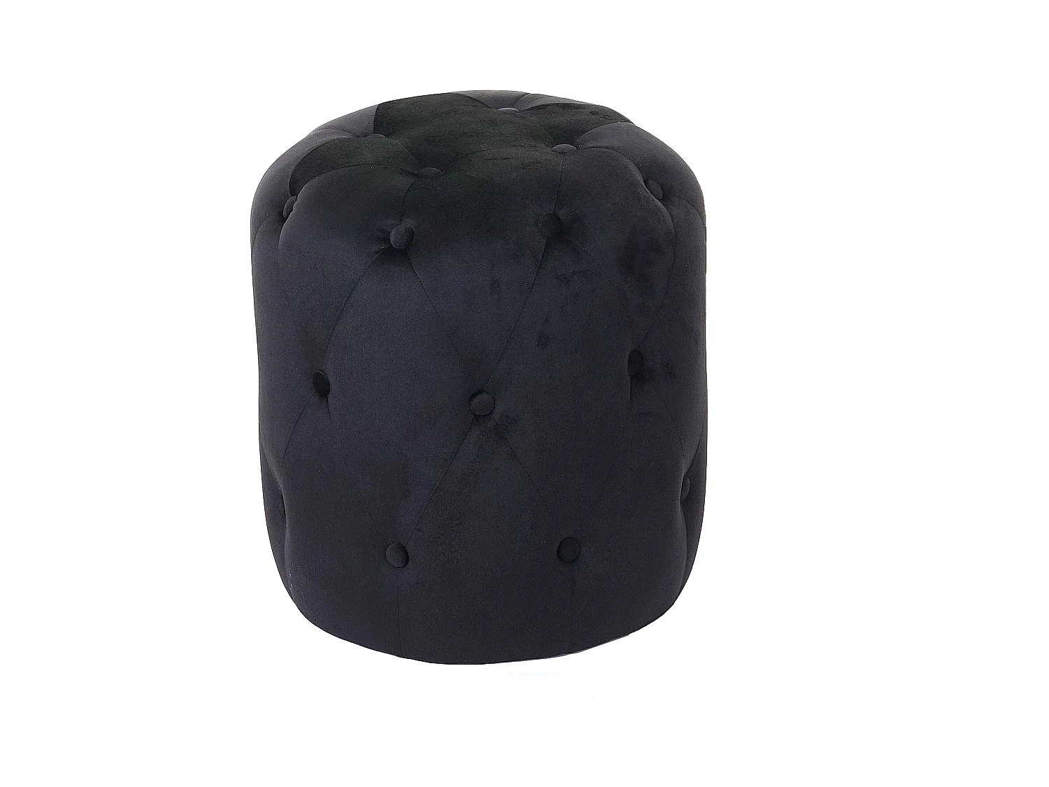 Tabouret pouf capitonné 42x39cm noire 39 x 39 x 42 cm 04_0005336
