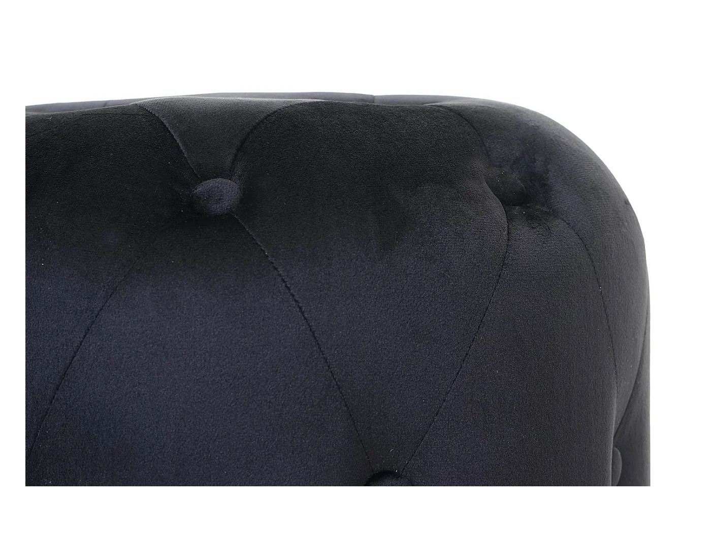 Tabouret pouf capitonné 42x39cm noire 39 x 39 x 42 cm 04_0005336