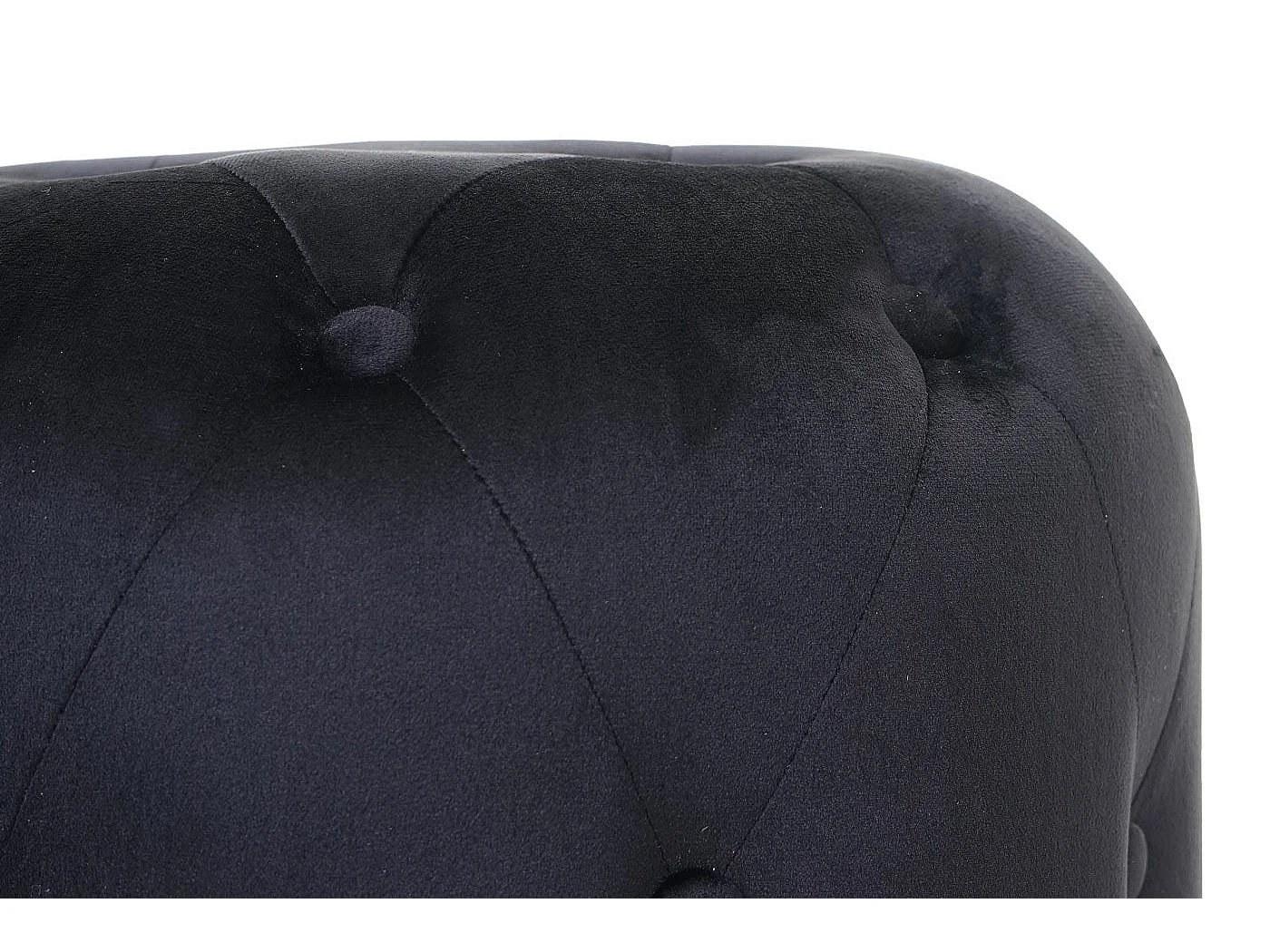 Tabouret pouf capitonné 42x39cm noire 39 x 39 x 42 cm 04_0005336
