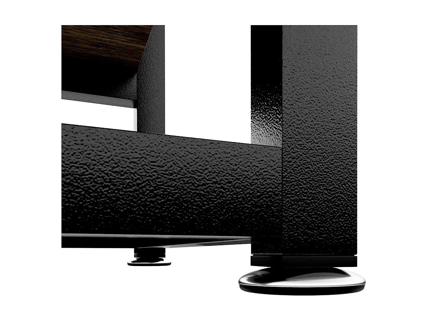 Edo - Estante de Parede 76x162,5x33,5 cm 3 Prateleiras com Armário 2 Portas em Madeira Bleach Estrutura Metálica Preto