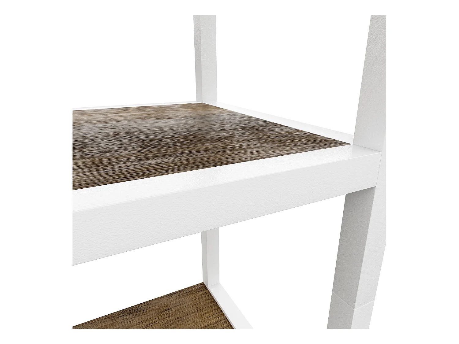 Edo - Scaffale Libreria a Muro 76x162,5x33,5 cm 3 Ripiani con Mobiletto 2 Ante in Legno Oak Struttura in Metallo Bianco