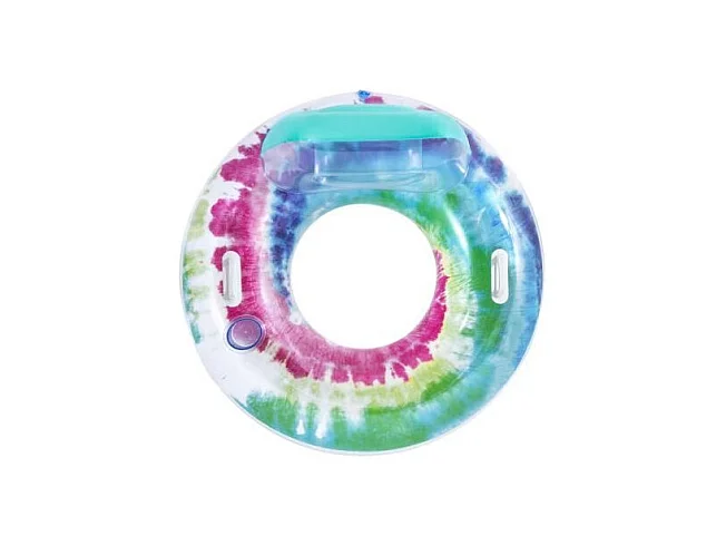 Bouée - Bestway - Multicolore - Diametre 117 cm - Avec appuie-tete, poignées et porte gobelet