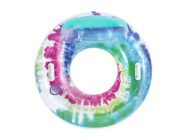 Bouée - Bestway - Multicolore - Diametre 117 cm - Avec appuie-tete, poignées et porte gobelet