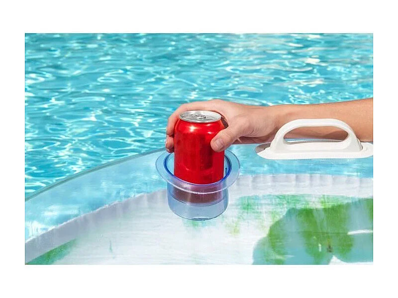 Bouée - Bestway - Multicolore - Diametre 117 cm - Avec appuie-tete, poignées et porte gobelet