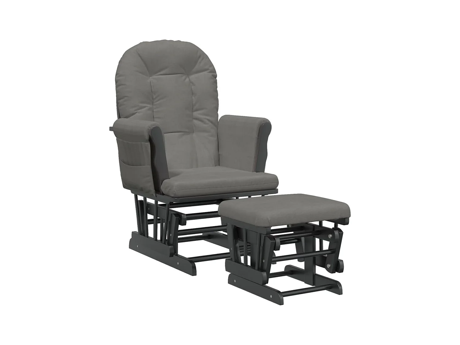 Fauteuil de relaxation chaise tissu grise 70 x 72 x 107 cm DEC028743