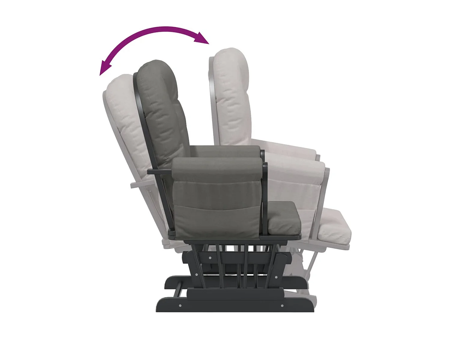 Fauteuil de relaxation chaise tissu grise 70 x 72 x 107 cm DEC028743