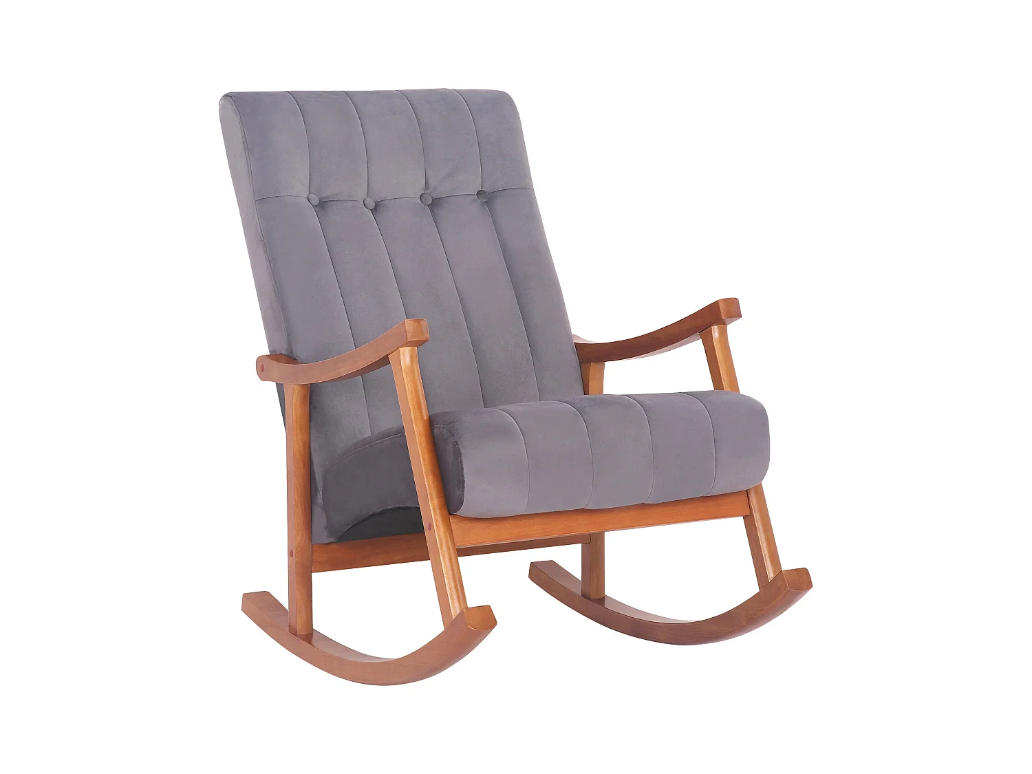 Fauteuil à bascule en bois marron 62 x 92 x 98 cm FAB10082