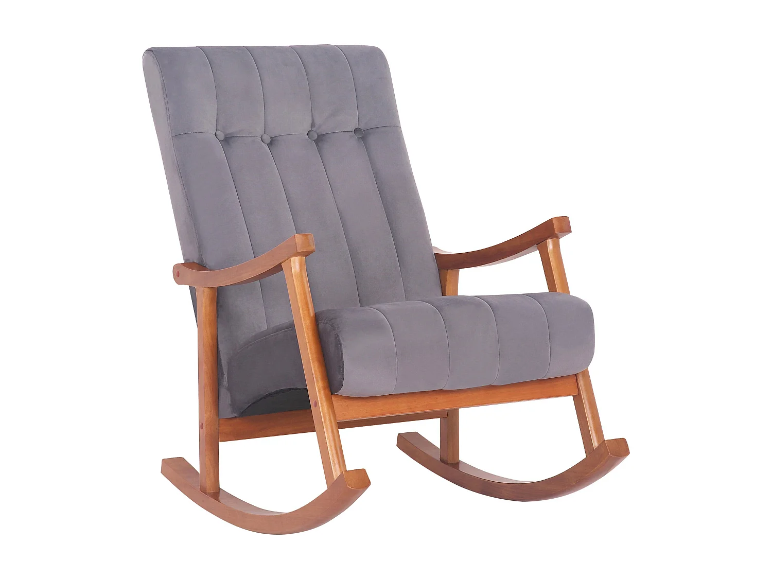 Fauteuil à bascule en bois marron 62 x 92 x 98 cm FAB10082