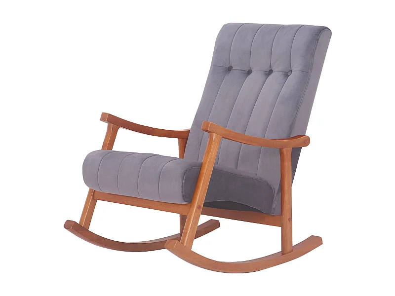Fauteuil à bascule en bois marron 62 x 92 x 98 cm FAB10082