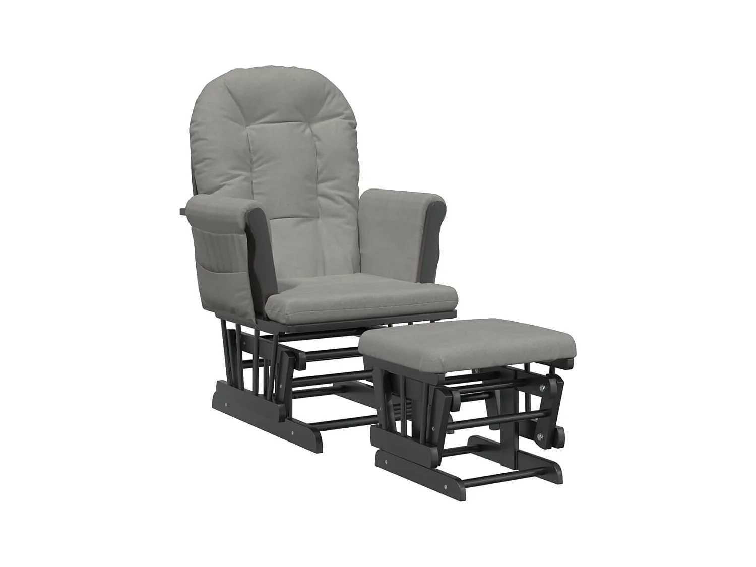 Fauteuil de relaxation chaise tissu grise 70 x 72 x 107 cm DEC028739