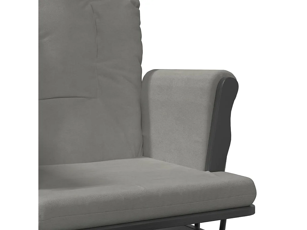 Fauteuil de relaxation chaise tissu grise 70 x 72 x 107 cm DEC028739