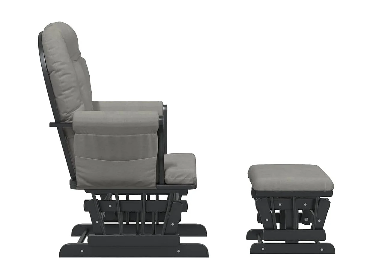 Fauteuil de relaxation chaise tissu grise 70 x 72 x 107 cm DEC028739