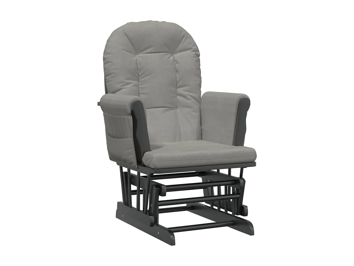 Fauteuil de relaxation chaise tissu grise 70 x 72 x 107 cm DEC028739