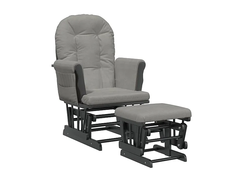 Fauteuil de relaxation chaise tissu grise 70 x 72 x 107 cm DEC028739