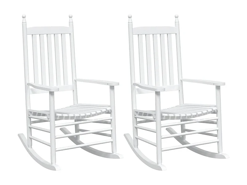 Lot de 2 chaises bois blanche 63 x 84 x 115 cm DEC029134