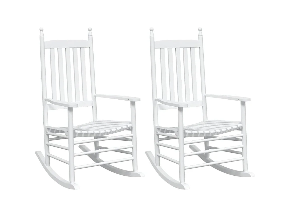 Lot de 2 chaises bois blanche 63 x 84 x 115 cm DEC029134