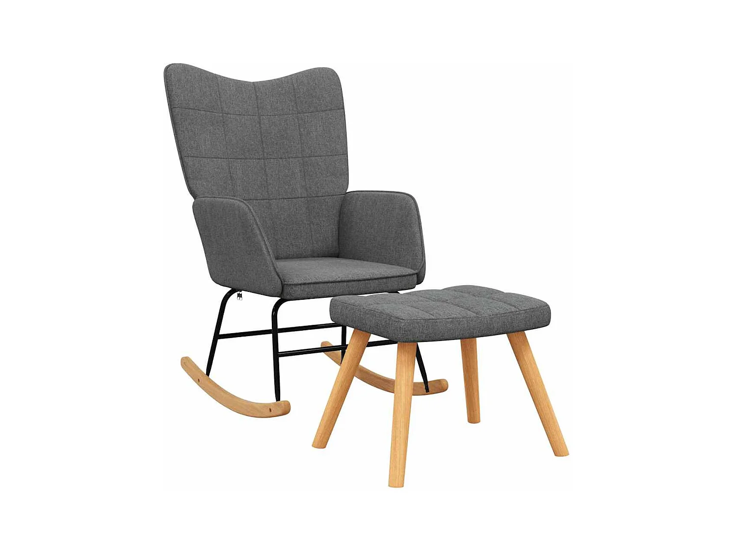 Fauteuil à bascule d'allaitement tissu grise 61 x 78 x 98 cm DEC028876