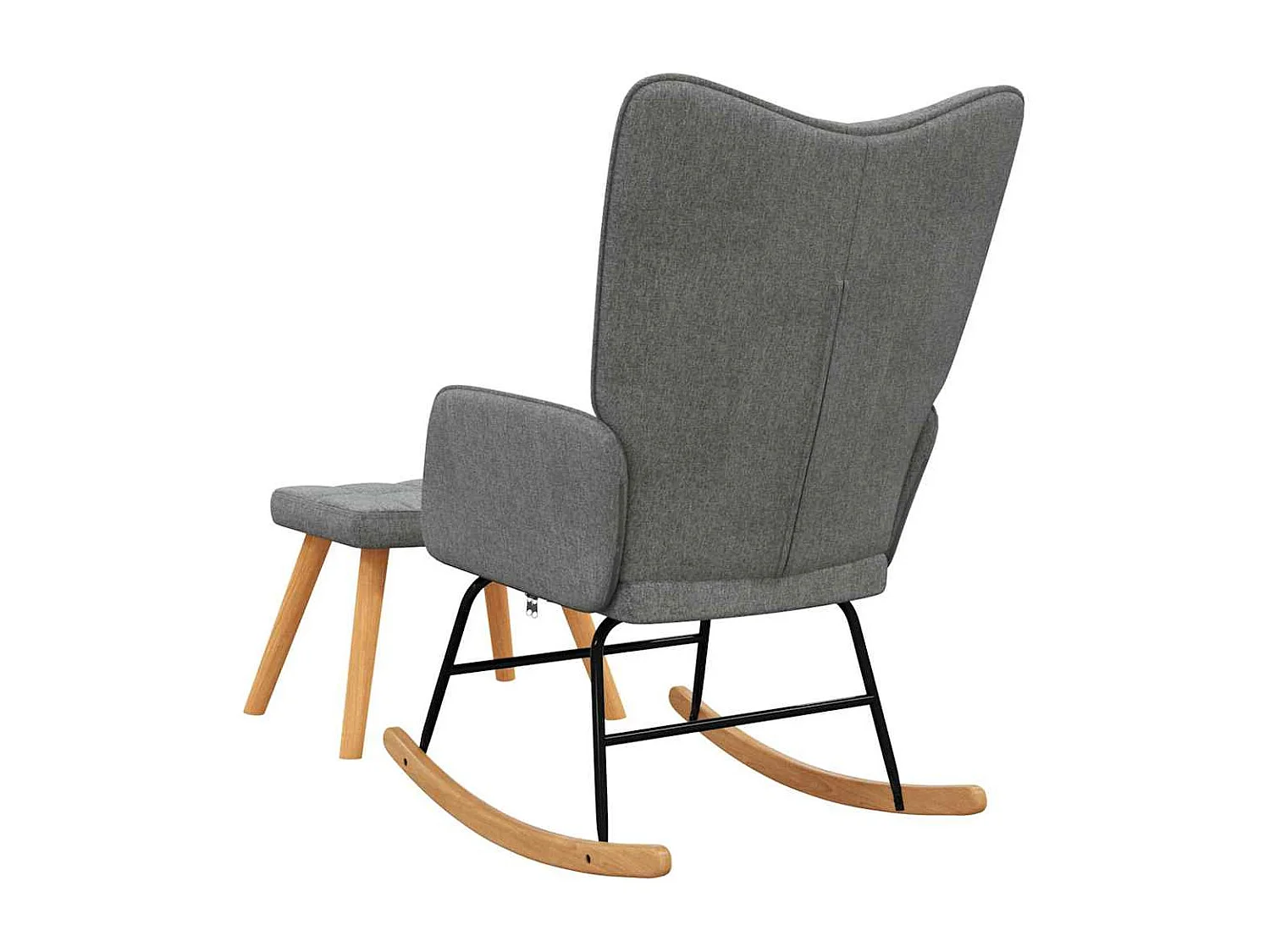 Fauteuil à bascule d'allaitement tissu grise 61 x 78 x 98 cm DEC028876