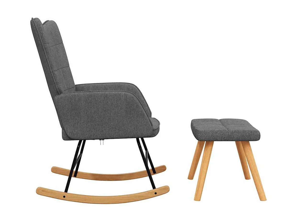 Fauteuil à bascule d'allaitement tissu grise 61 x 78 x 98 cm DEC028876