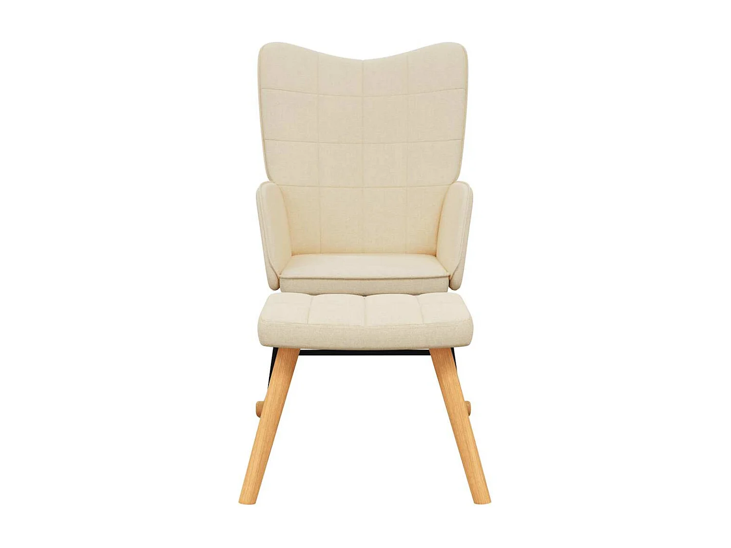 Fauteuil à bascule d'allaitement tissu crème 61 x 78 x 98 cm DEC028870