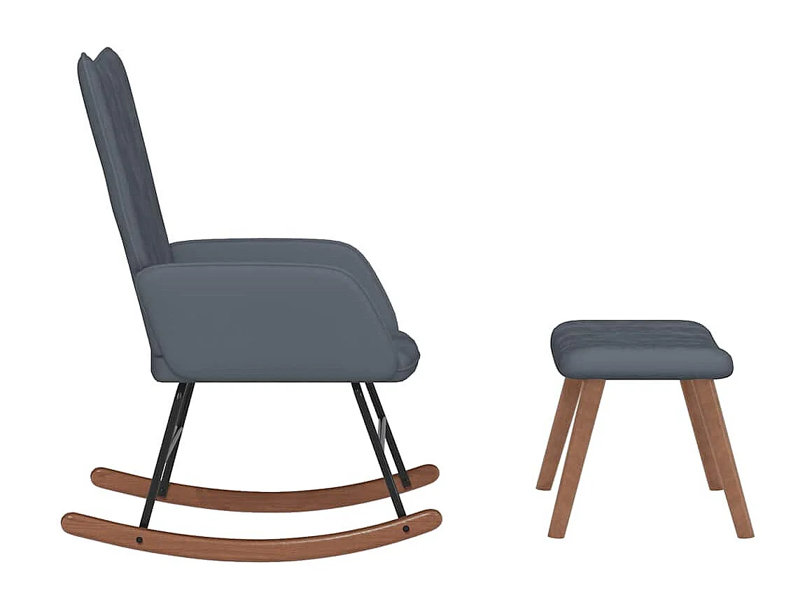 Fauteuil à bascule d'allaitement grise 61 x 78 x 98 cm DEC028803