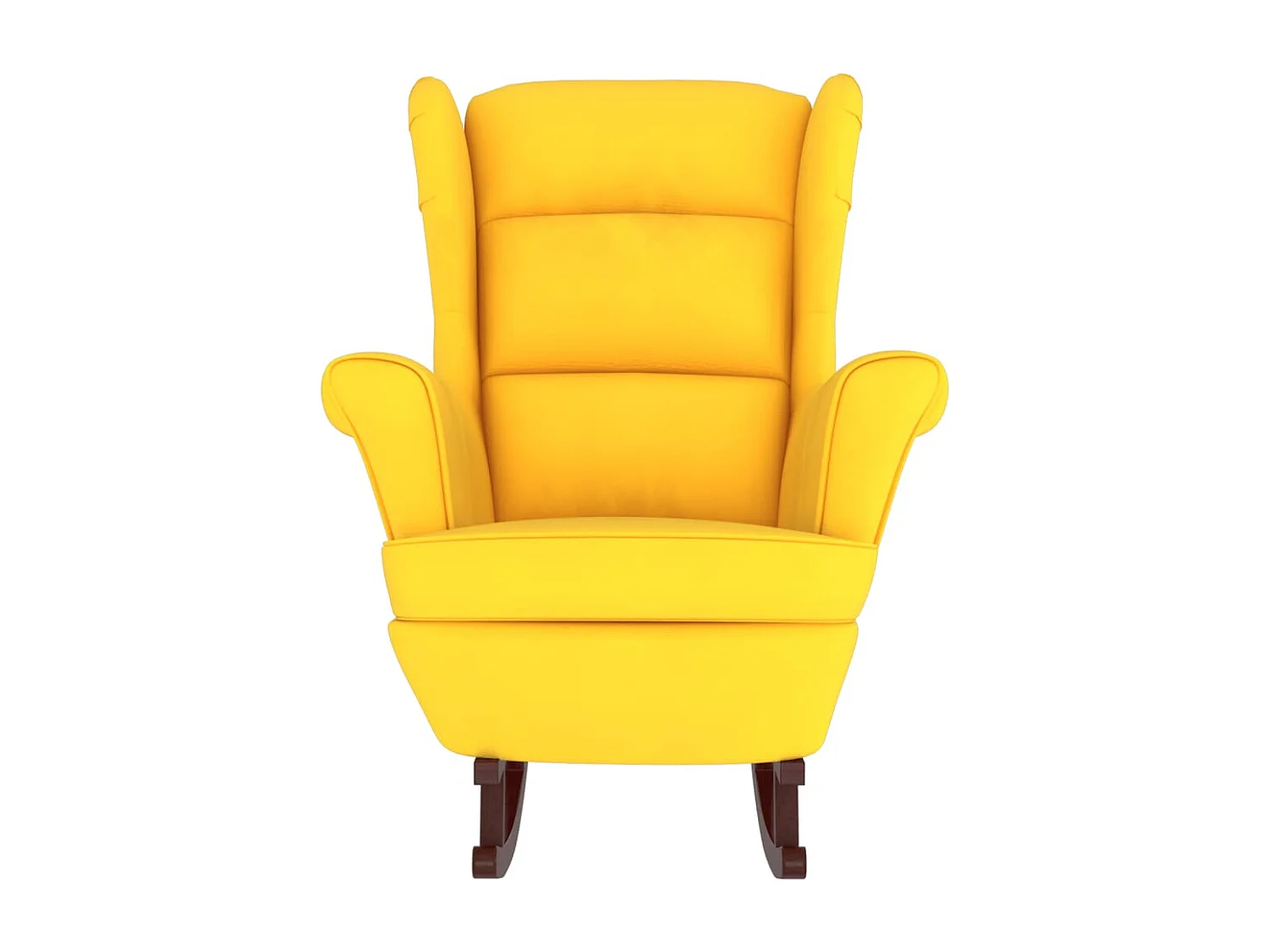 Fauteuil à bascule pieds bois marron 74 x 90 x 102 cm DEC029160