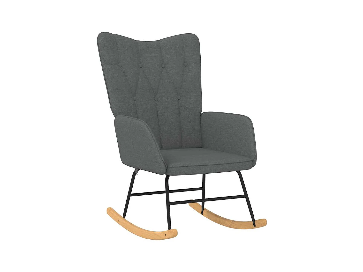 Fauteuil à bascule d'allaitement tissu grise 61 x 78 x 98 cm DEC028985
