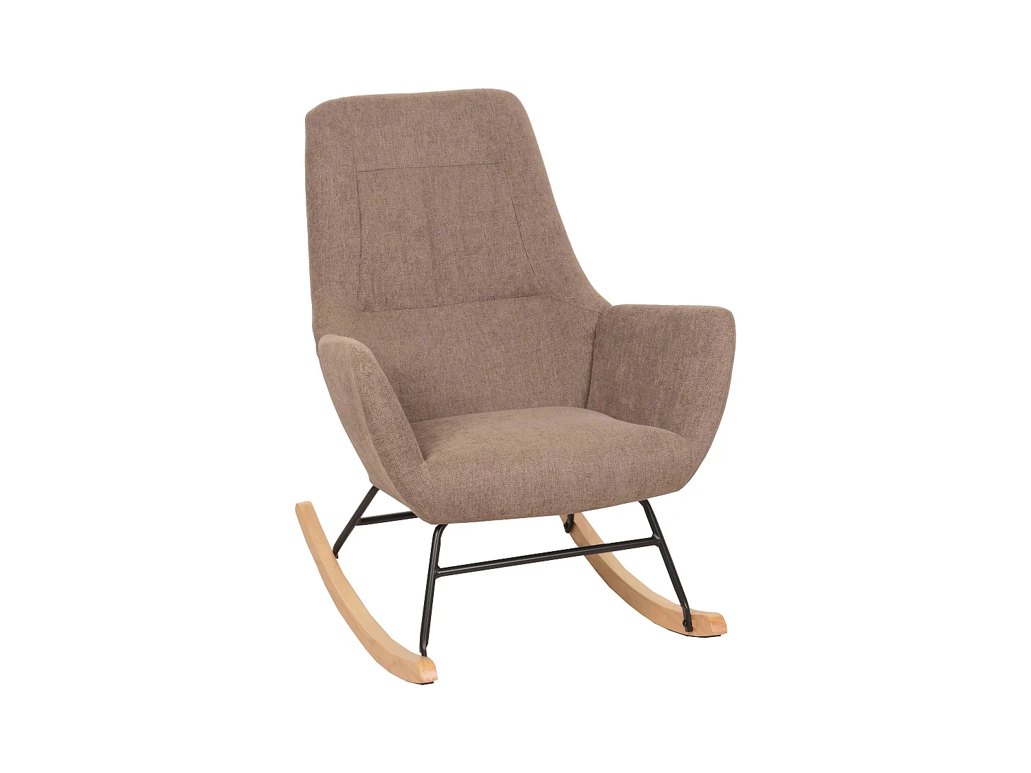 Fauteuil à bascule chaise métal marron 70 x 34 x 73 cm 04_0006908