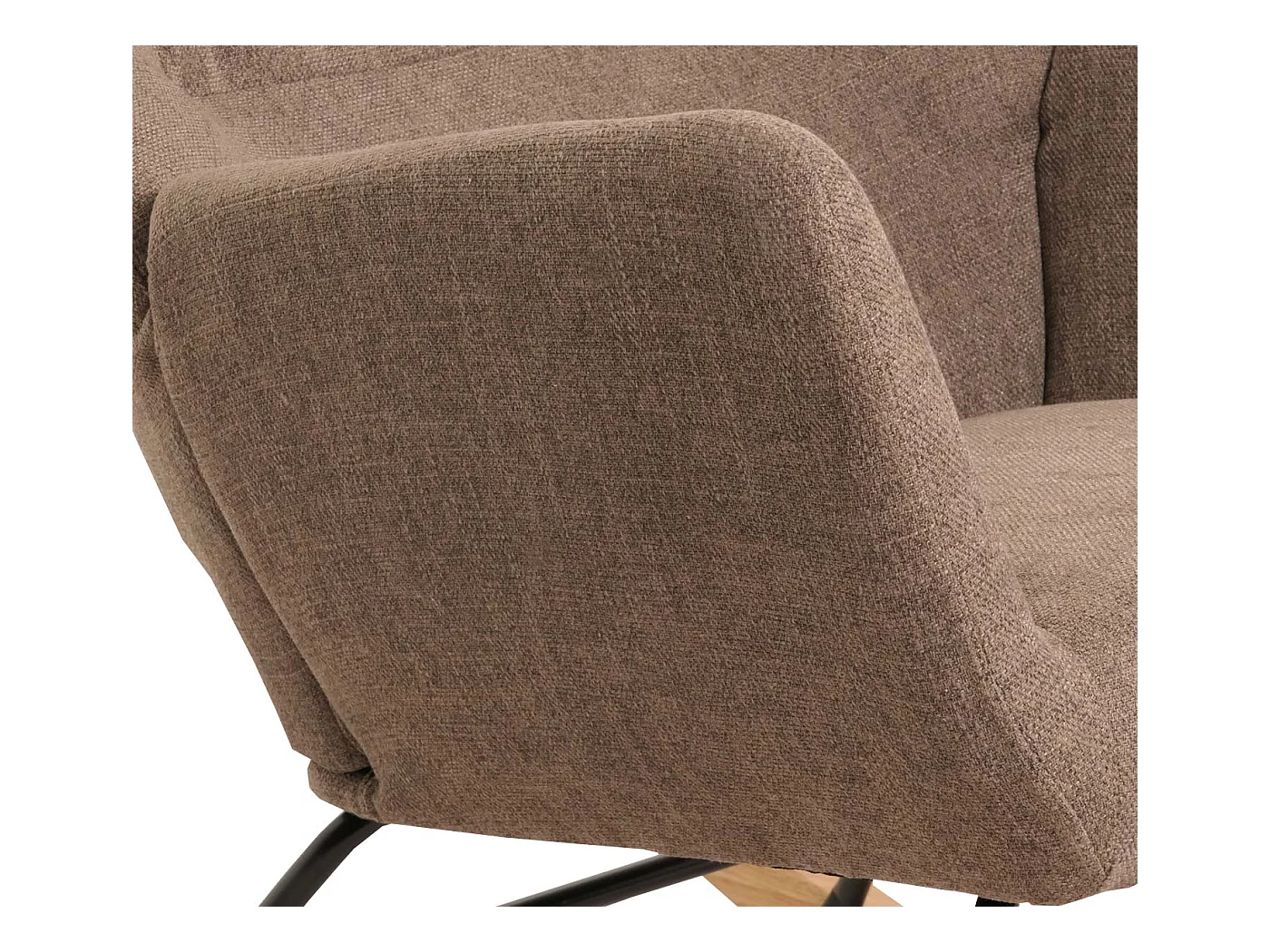 Fauteuil à bascule chaise métal marron 70 x 34 x 73 cm 04_0006908