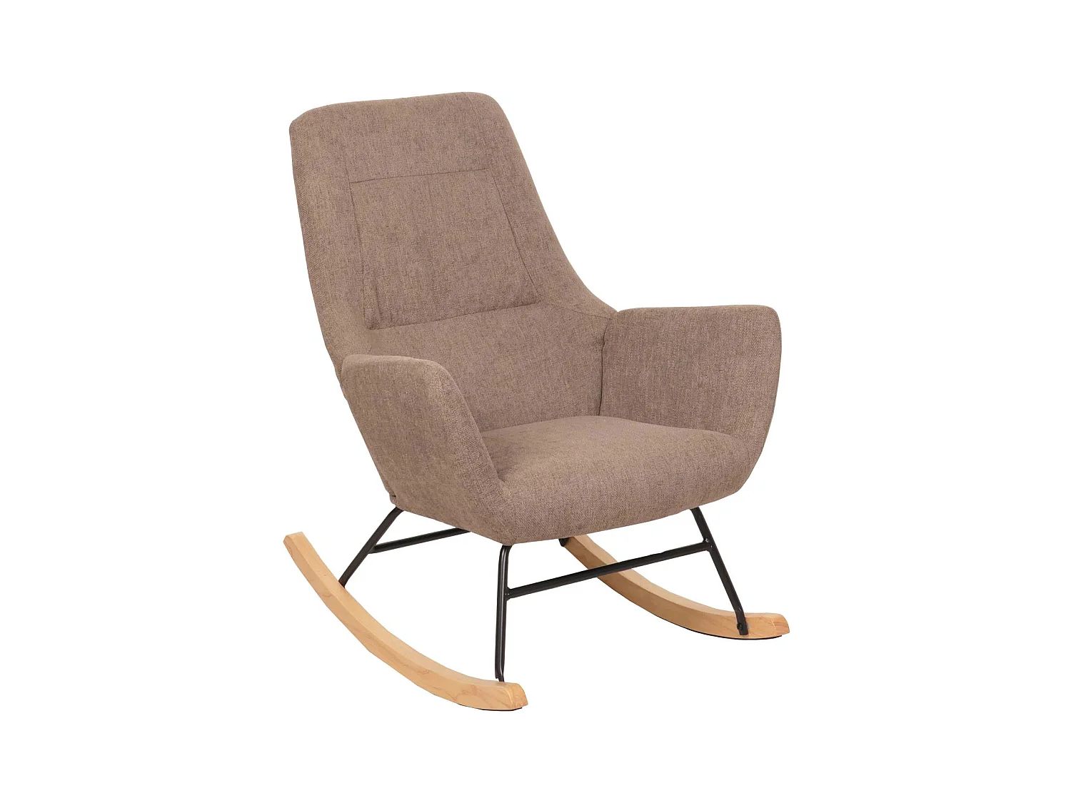 Fauteuil à bascule chaise métal marron 70 x 34 x 73 cm 04_0006908