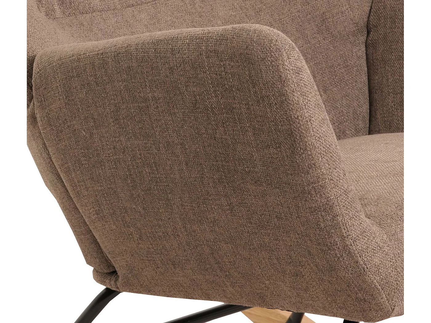 Fauteuil à bascule chaise métal marron 70 x 34 x 73 cm 04_0006908