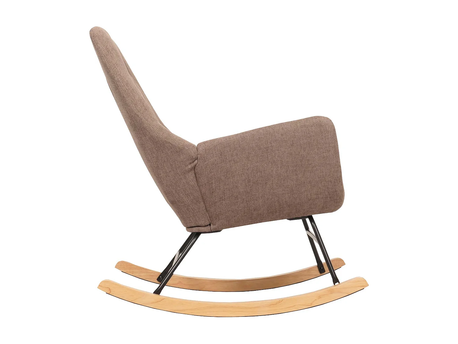 Fauteuil à bascule chaise métal marron 70 x 34 x 73 cm 04_0006908