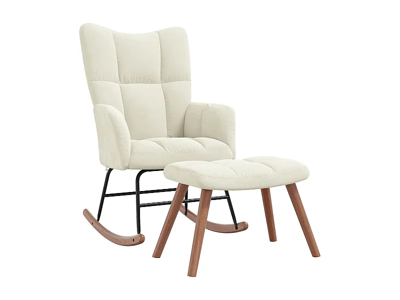 Fauteuil à bascule d'allaitement crème 61 x 78 x 98 cm DEC028772