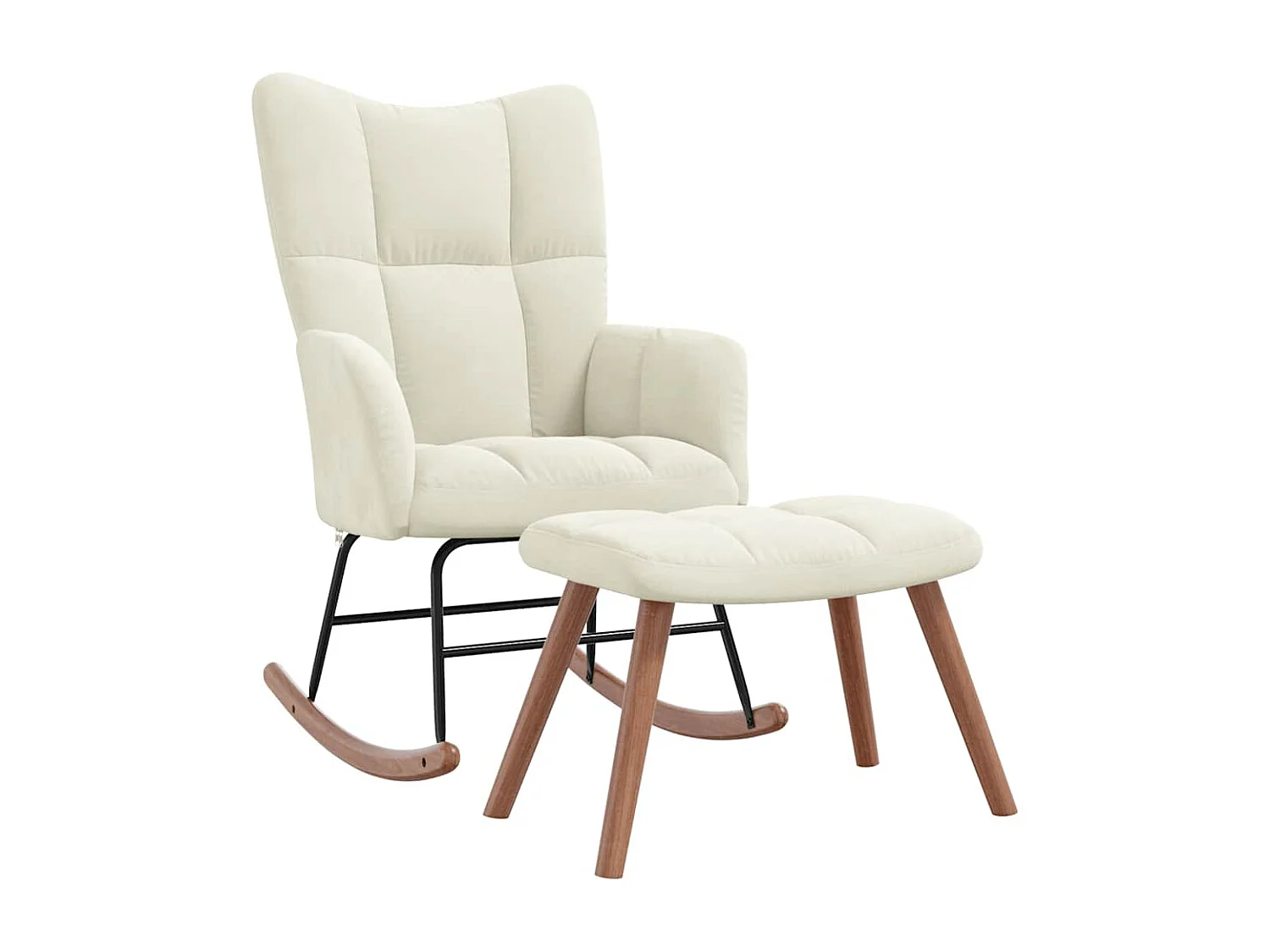 Fauteuil à bascule d'allaitement crème 61 x 78 x 98 cm DEC028772