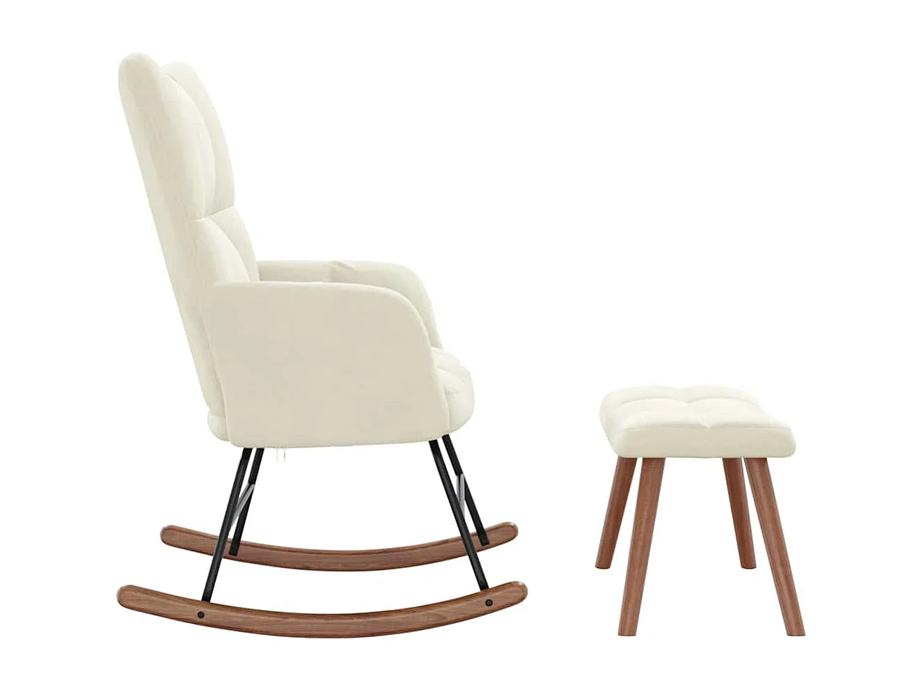 Fauteuil à bascule d'allaitement crème 61 x 78 x 98 cm DEC028772