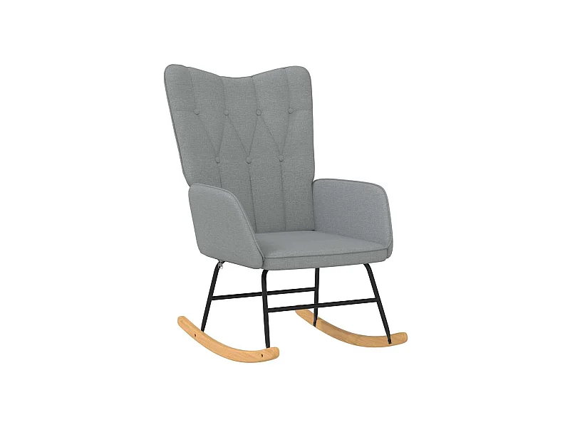 Fauteuil à bascule d'allaitement tissu grise 61 x 78 x 98 cm DEC028956