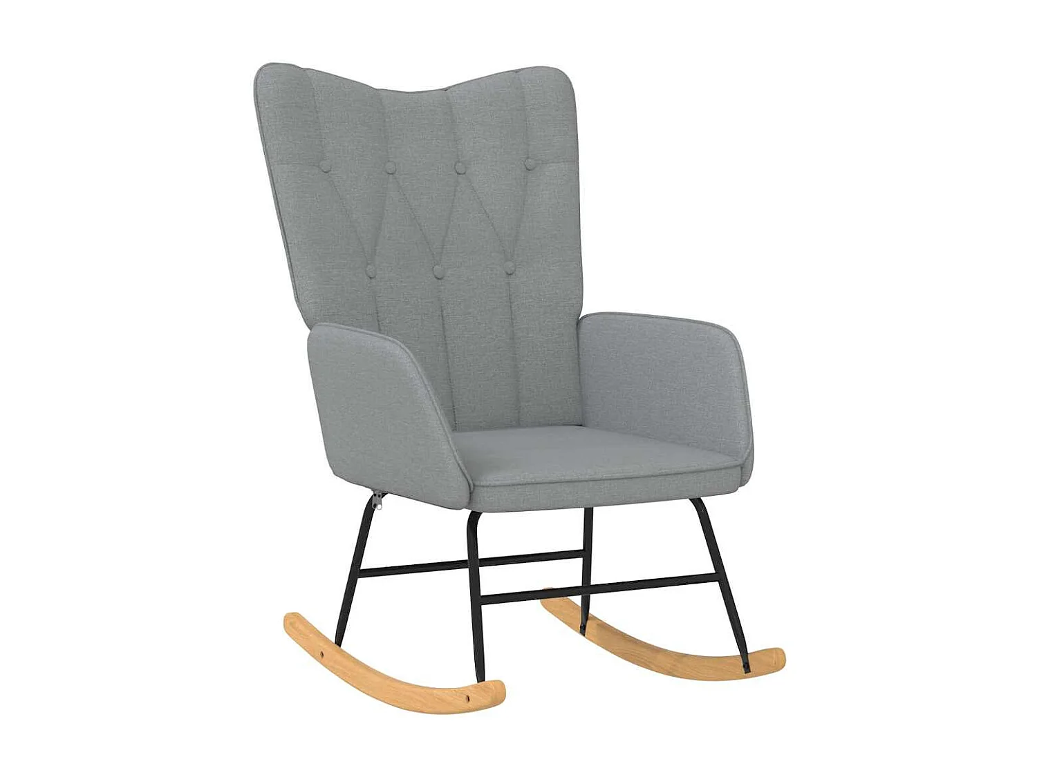 Fauteuil à bascule d'allaitement tissu grise 61 x 78 x 98 cm DEC028956