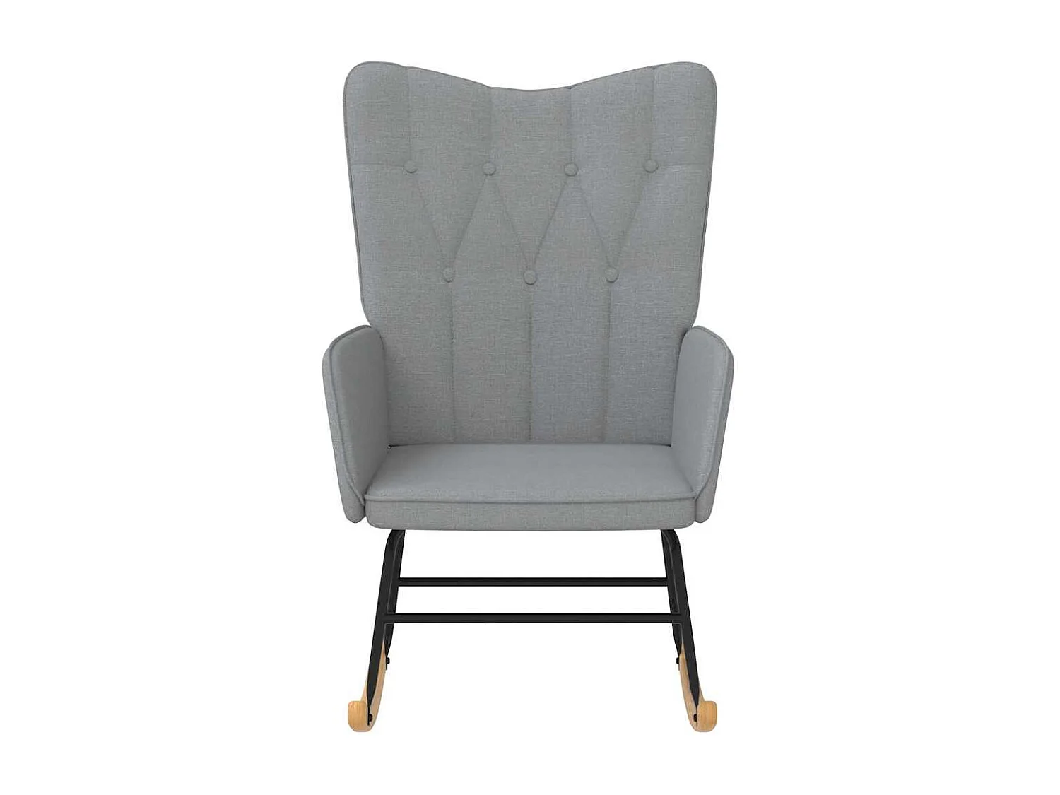 Fauteuil à bascule d'allaitement tissu grise 61 x 78 x 98 cm DEC028956